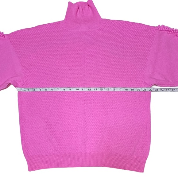 BARRIE | Cashmere Timeless Roll-Neck Jumper Pull Over Sweater Chanel Owned Pink - Picture 8 of 14